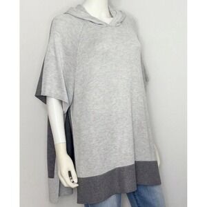 Lululemon Women's Open Poncho Sweater‎ Heathered Core Light Grey /Asphalt Grey